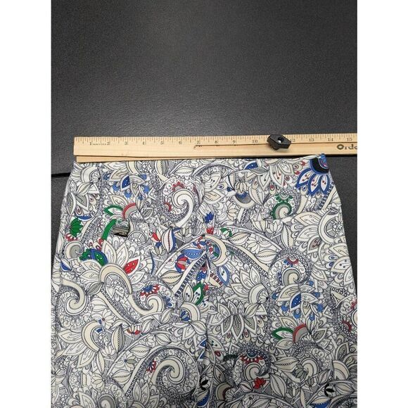 Lissette L Paisley Printed Stretch Pants Pockets Front & Back Colorful Women's - Picture 6 of 8